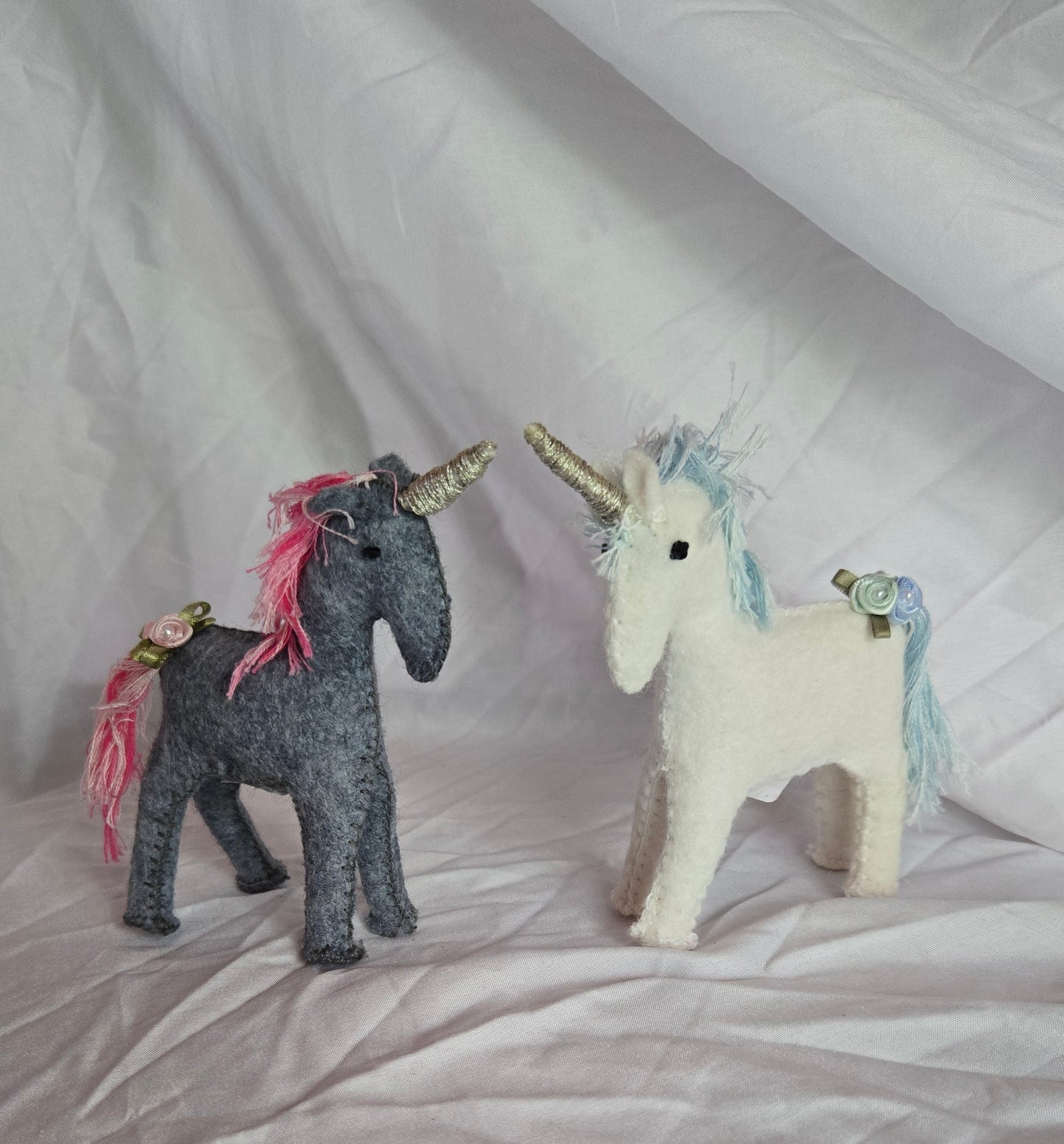 Felt Unicorn soft sculpture