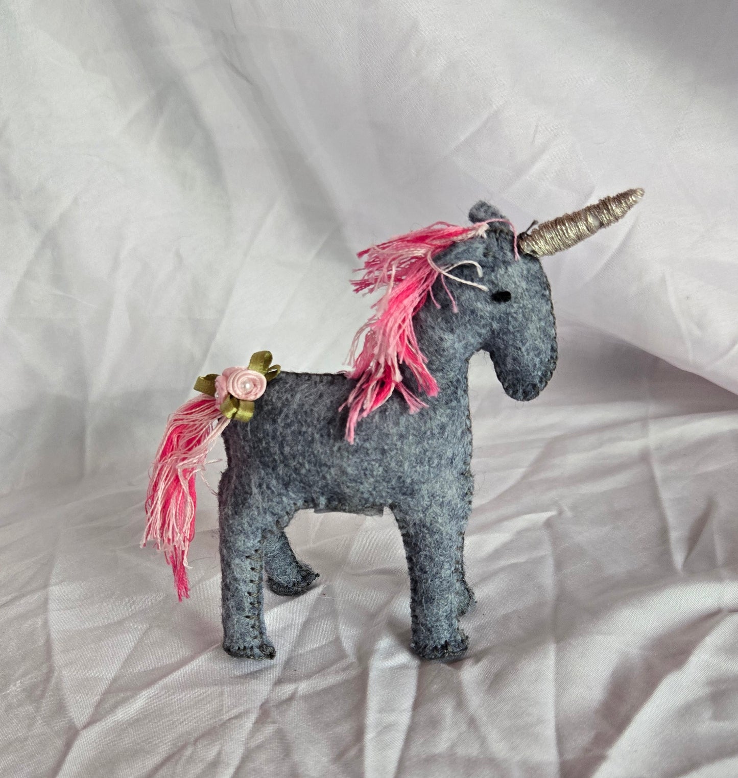 Felt Unicorn soft sculpture