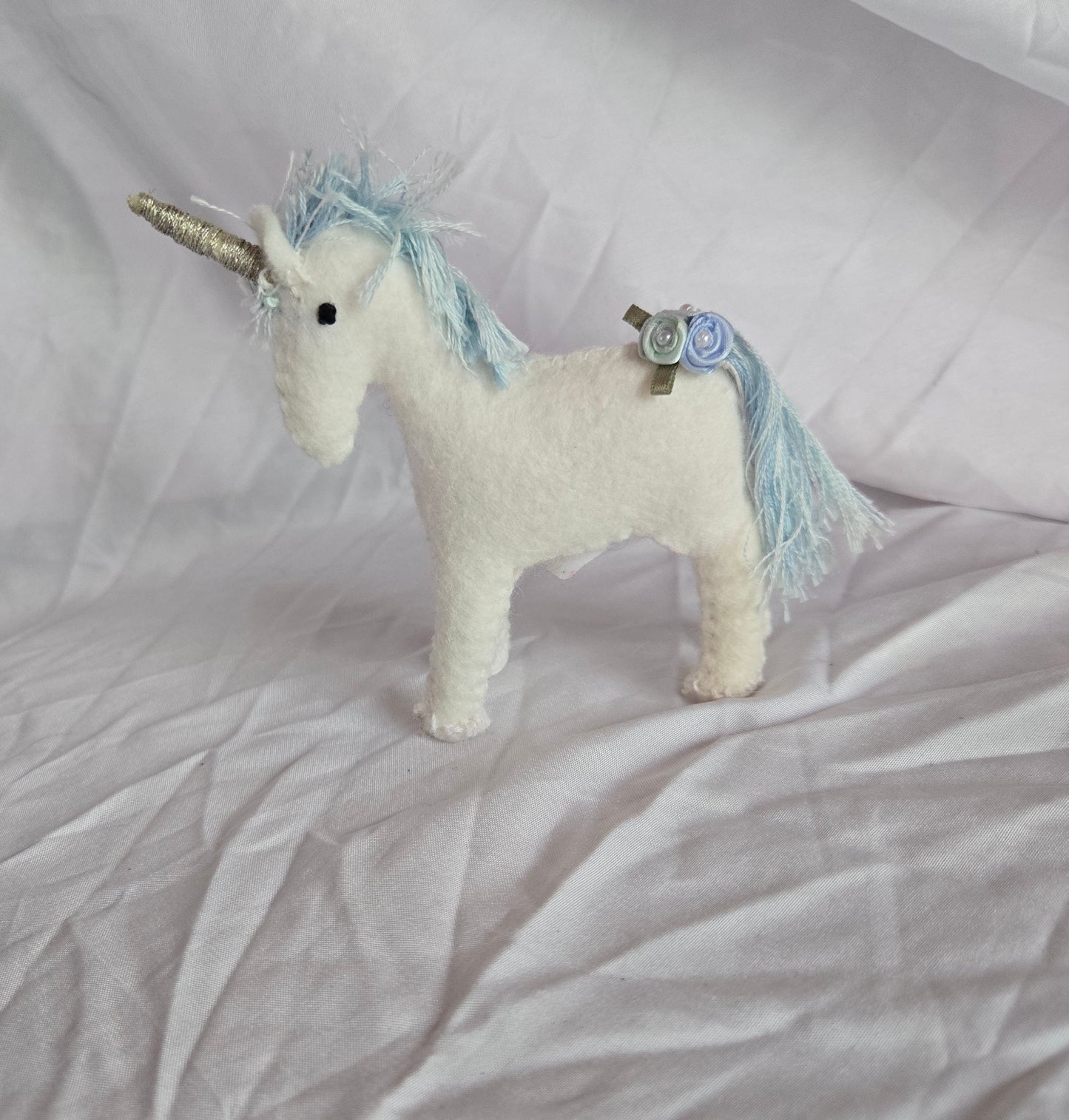 Felt Unicorn soft sculpture